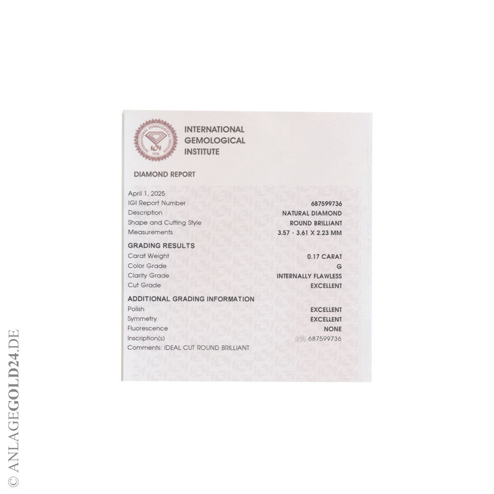 Diamant Naturel De 0,17 Carat - Occasion - Dimensions 3x2 Mm - Taille Très Bonne